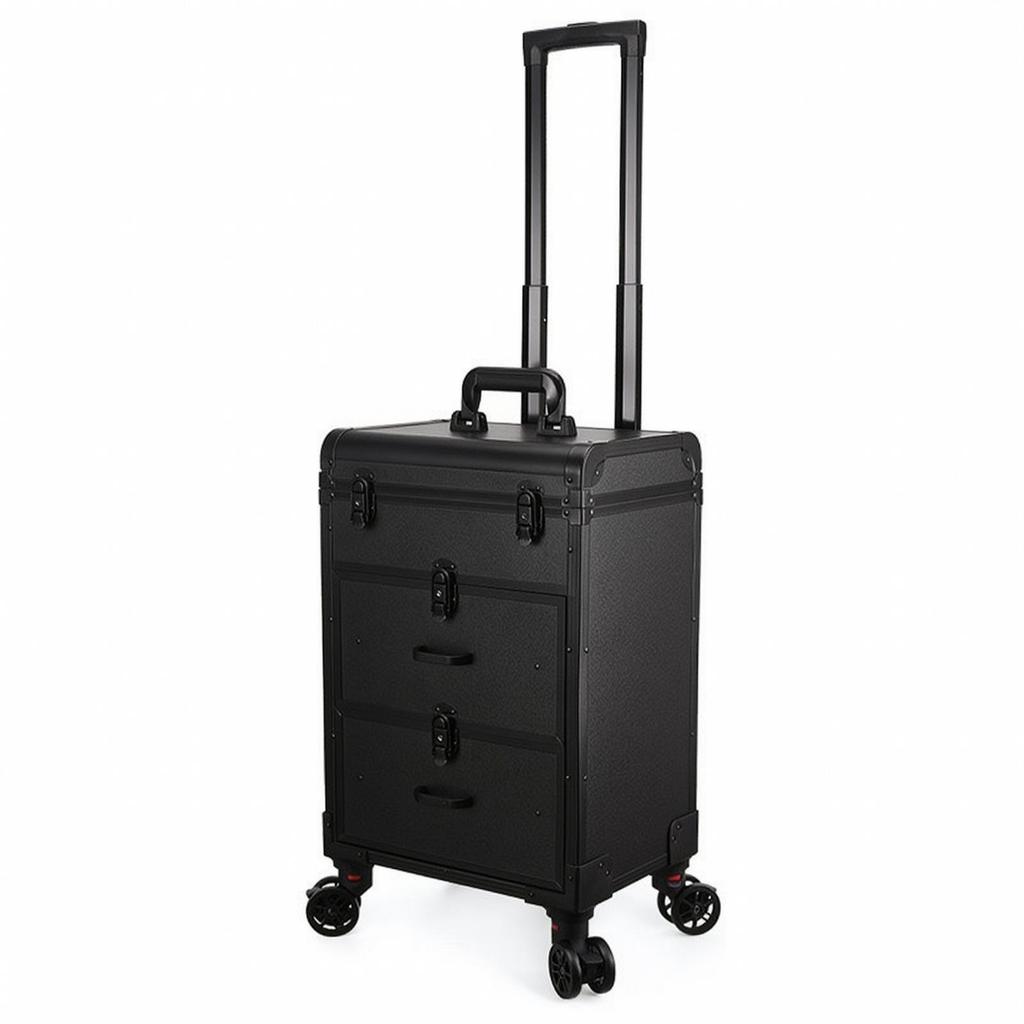 Rolling Makeup Container Portable with Drawers Long-Lasting