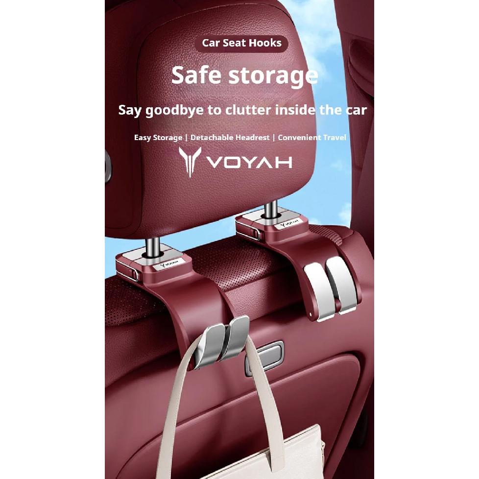 Car Seat Back Hook For Voyah Free I-Land Dreamer 2021-2023 Car Seat Headrest Hooks Hanger Storage Organizer Accessories