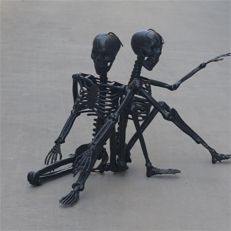 Realistic Full Body Human Bone Halloweens Props Flexible Joints Portable Plastic Indoor Outdoors Decoration