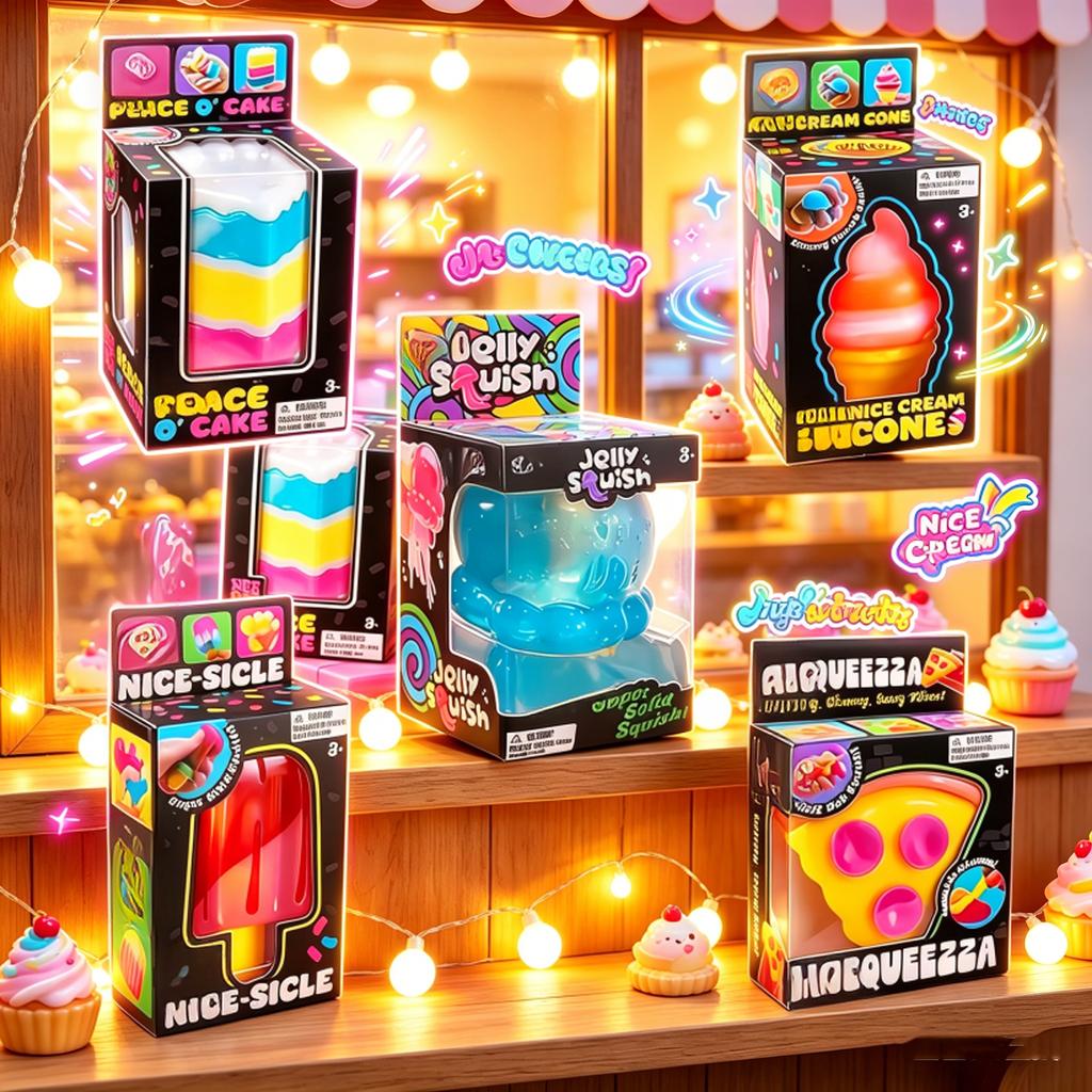 Nee-doh Nice Cream Cone Bunter Eiscremeförmiger Sensorischer Stressabbau Fidget-Tool für Angst & Fokus für Erwachsene & Kinder