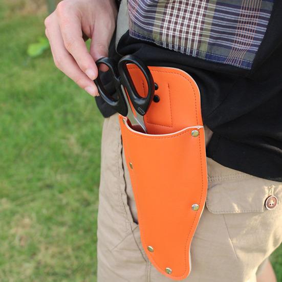 Gardening Shears Holster Garden Pruner Sheath Faux Leather Protective Cover Belt-Compatible Scabbard for Pruner Plier Shears