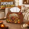 1pc Rustic Folk Art Tissue Box | Multi-Functional Autumn Napkin Dispenser, Two Sizes Available Suitable for Home, Fall Car Decoration Turkey Pumpkin S