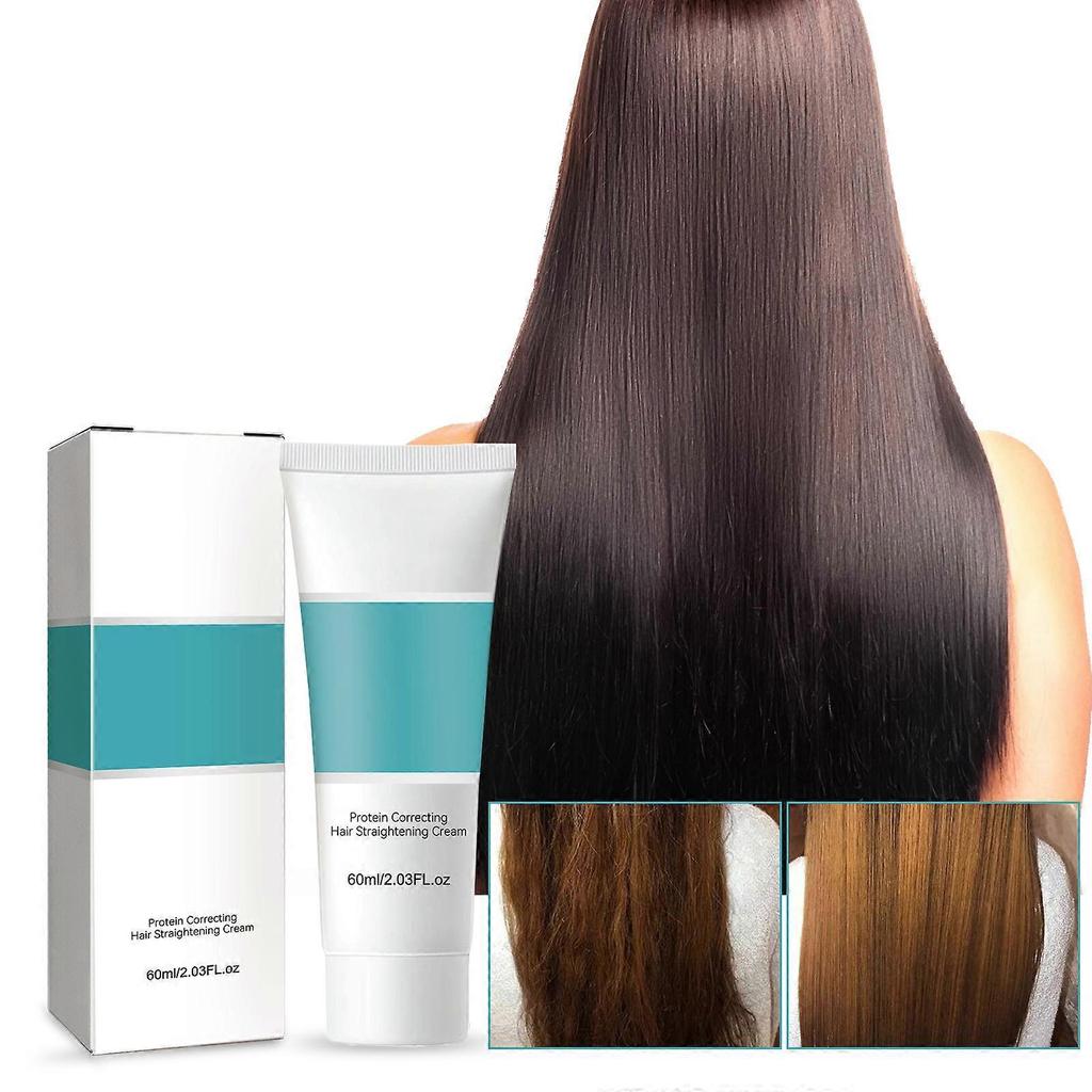 Protein Correcting Hair Straightening Cream, Silk Gloss Hair Straightening Cream Nourishing Smoothing