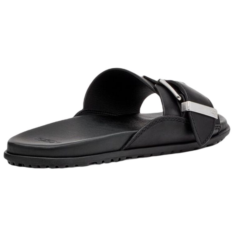 UGG Dámské Solivan Spona Klouzací Černá Kůže 1128630-BLLE