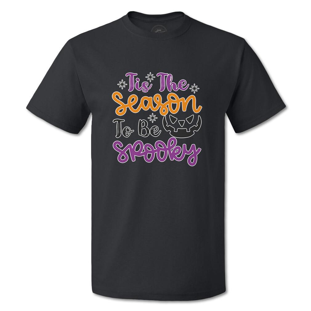 Funny Graphic T Shirts Halloween Tis The Season to Be Spooky Cotton Bats Top S