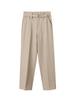 Men's Spring 2026 Casual Trousers - Korean Style, Non-Iron, Loose Tapered Suit Pants with Half Elastic Waist