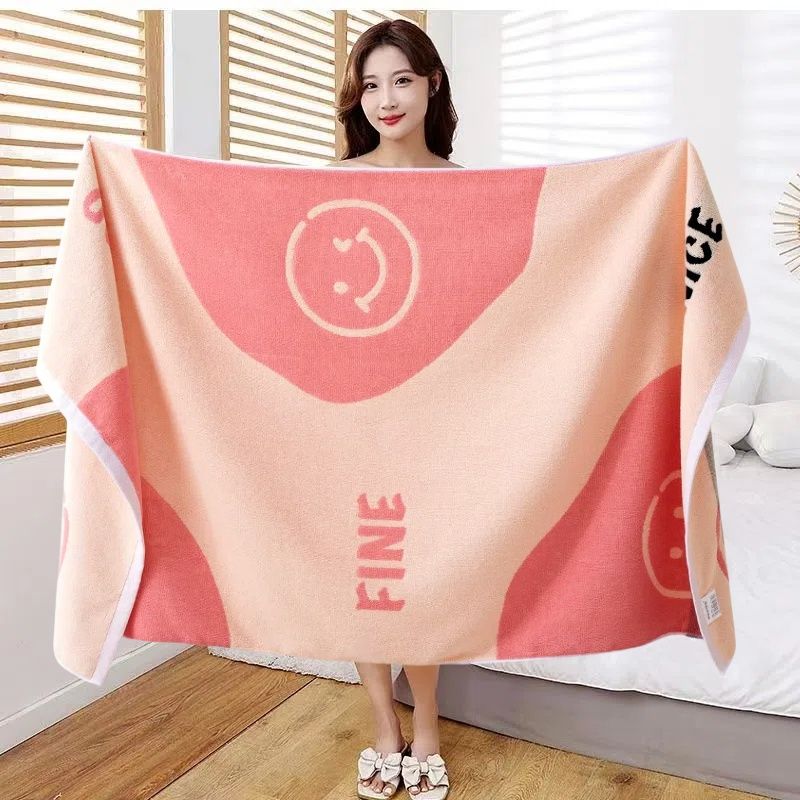 

Банное полотенце из хлопка, очень большое, длинное, толстое, быстросохнущее, впитывающее, мягкое, плюшевое полотенце, набор полотенец для ванной 70 * 140cm