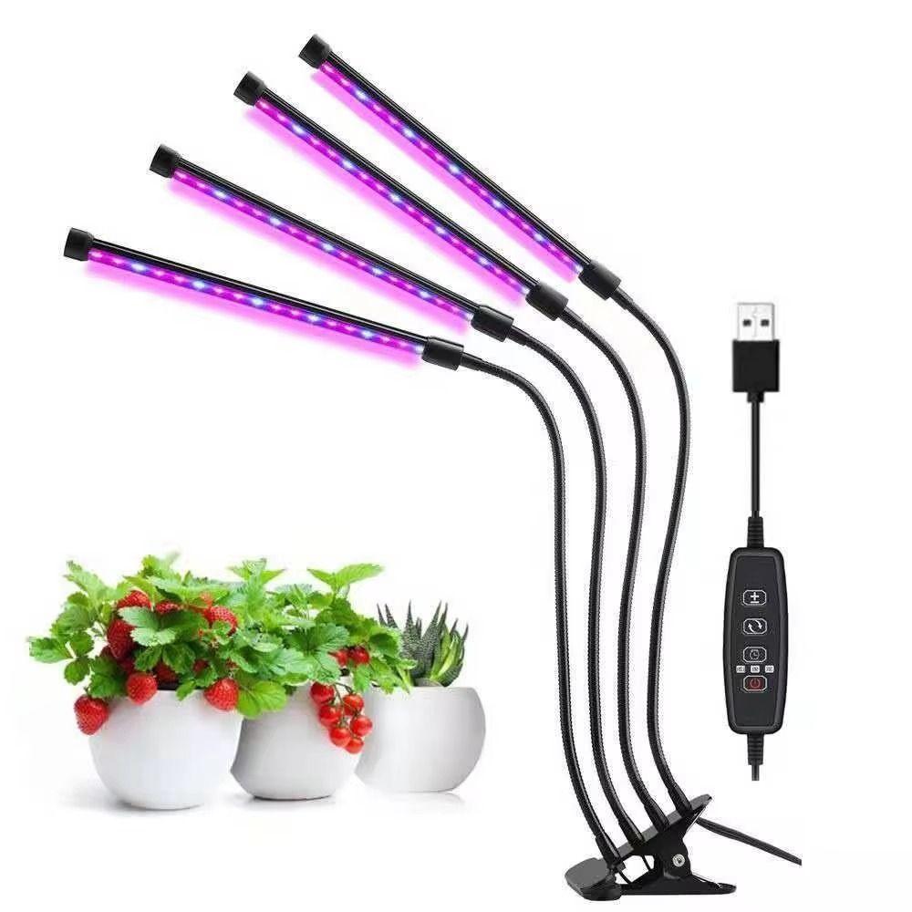 USB LED Plant Lights 2/3/4 Heads Potted Plant Lamp Hydroponic Lights  UV Hydroponics