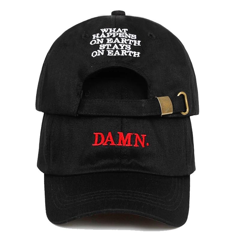 Unisex DAMN Letter Embroidery Baseball Caps Adjustable Casual Hats Spring and Autumn Outdoor Sunscreen Hat