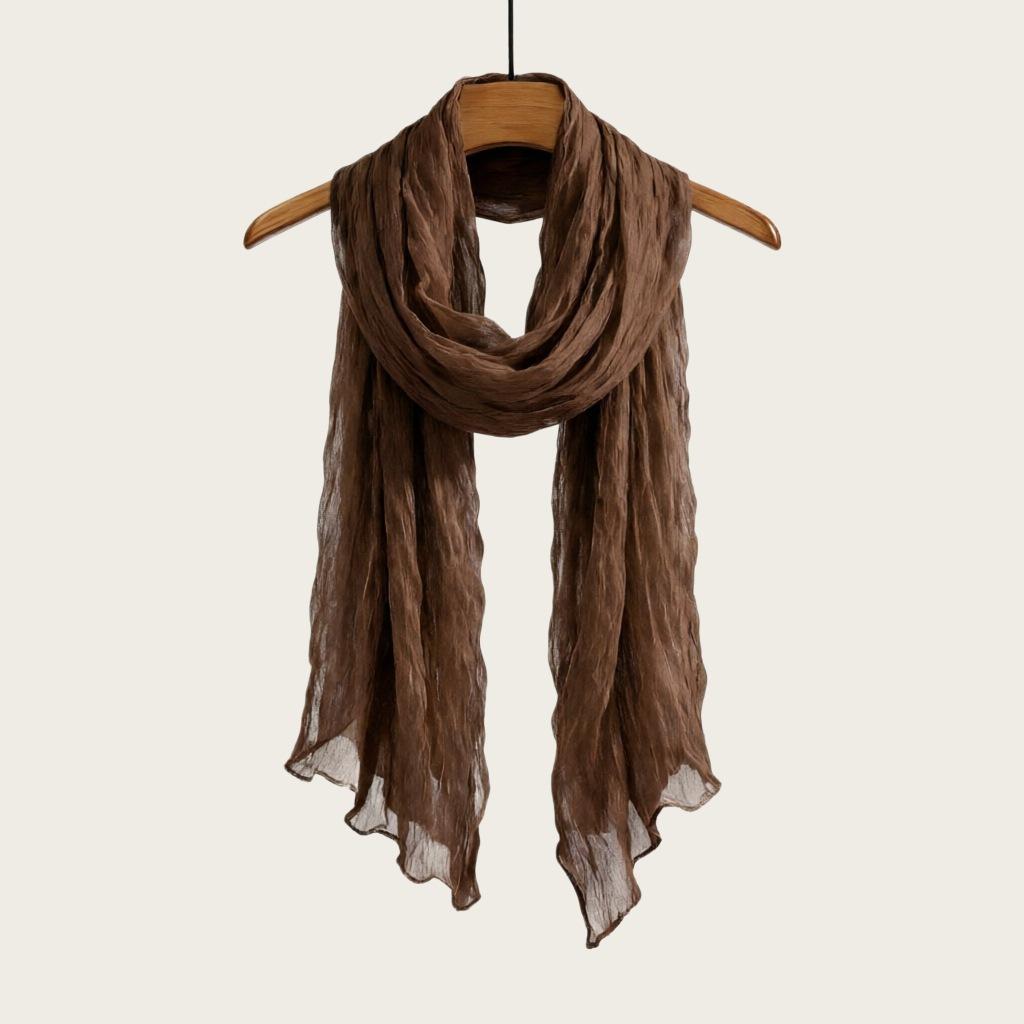 Literarische und Retro-Kontrastfarben, lange Seidenschals mit Blumenmuster, Damenmode, ausländischer Stil, hochwertiger Hals- und Nackenschmuck, hochwertig vielseitig