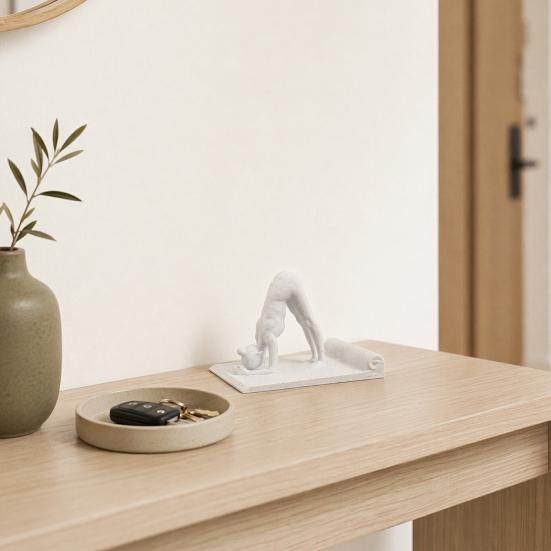 3D-gedruckte Yoga-Pose-Figur, Universeller Handyhalter-Ständer, Schreibtisch-Dekoration für Zuhause und Büro