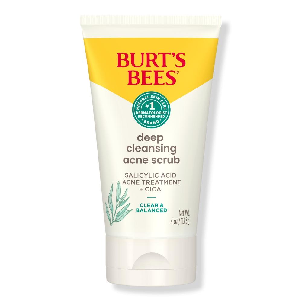 

Burt s Bees Чистый и сбалансированный глубоко очищающий скраб от прыщей, 4,0 унции