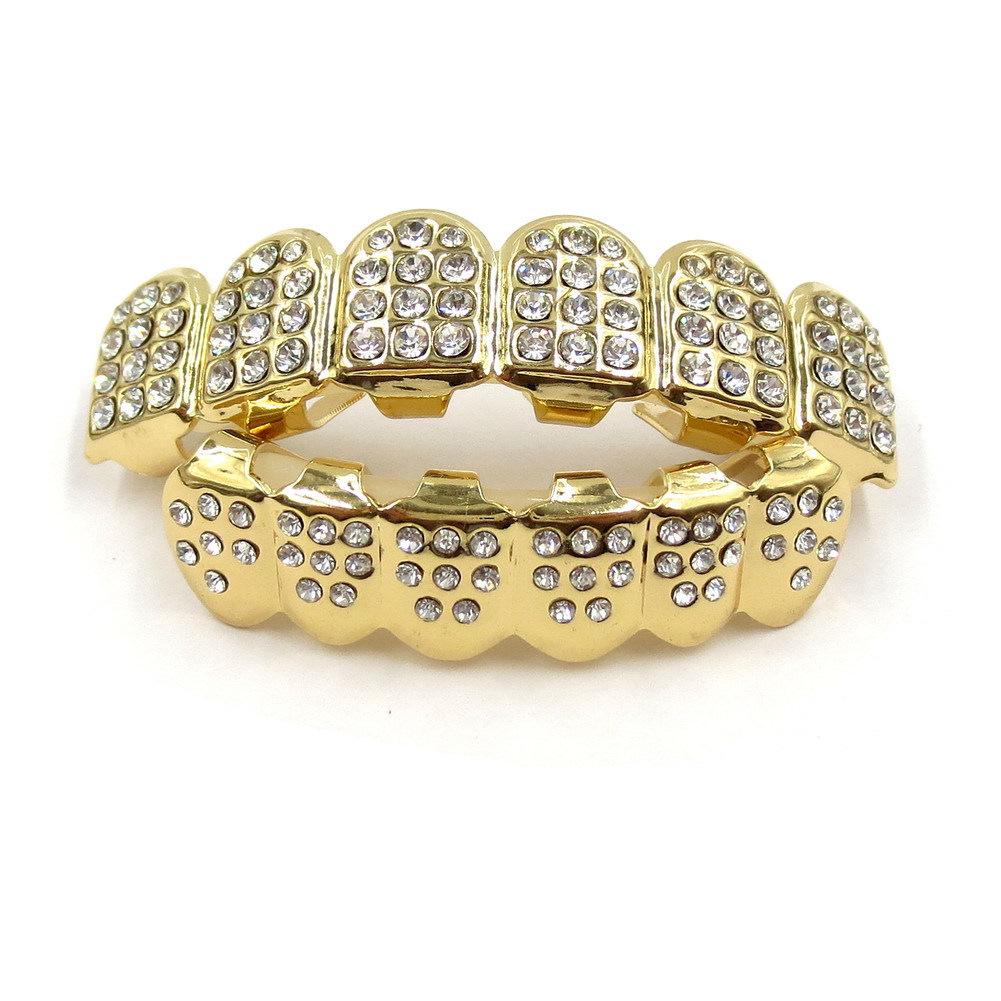 Gold-Plated Hip Hop Grillz - Twill Style