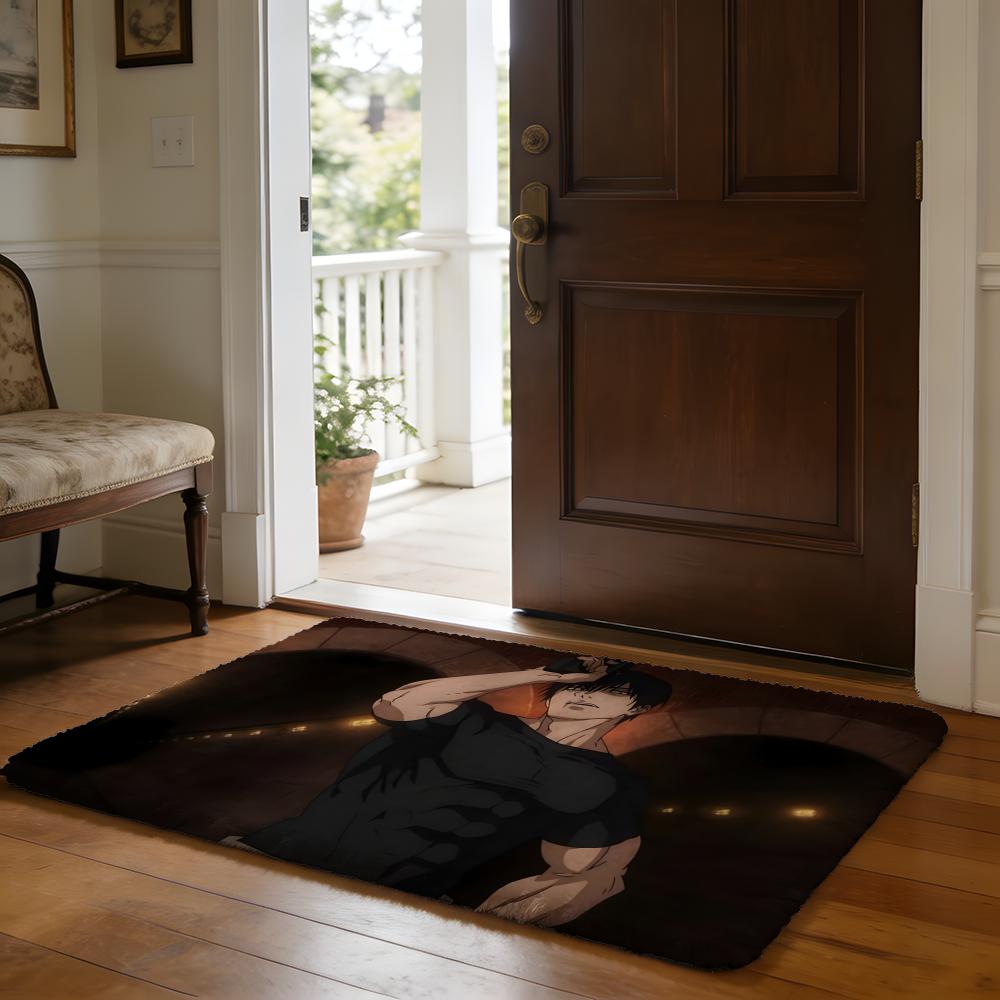 KKaisen Fushiguro Toji Anime Fußmatte Weiche Flanell-Absorbierende Matte Rutschfester Teppich Zuhause Schlafzimmer Badezimmer
