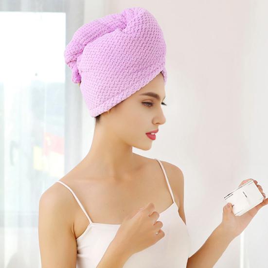 Dry Hair Cap High-Density Microfiber Fast Absorbing Soft Hair Towel Wrap Spiral Twist Non-Slip