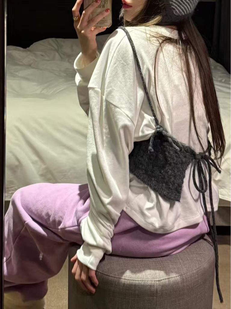 2026 Korean Style Spring T-shirt & Knit Camisole Two-Piece Women's Set