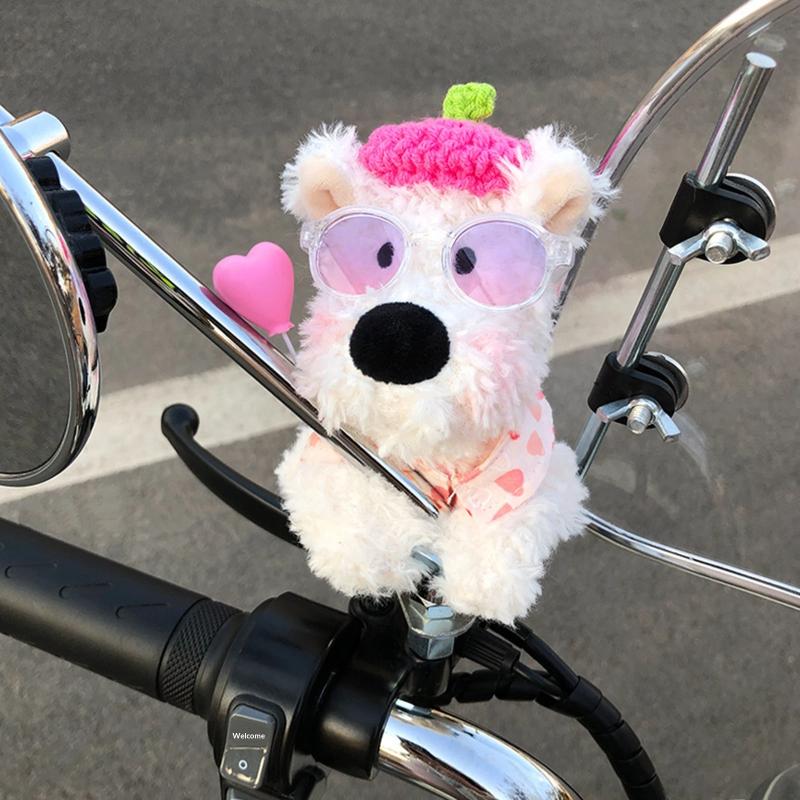 Kawaii West Highland Terrier Welpen Plüschtier Cartoon Magnetische Stoffpuppen Motorrad Elektrofahrrad Rückspiegel Anhänger Dekor