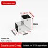 Stainless Steel Four-Way Square Tube Connector (20/25/30mm)