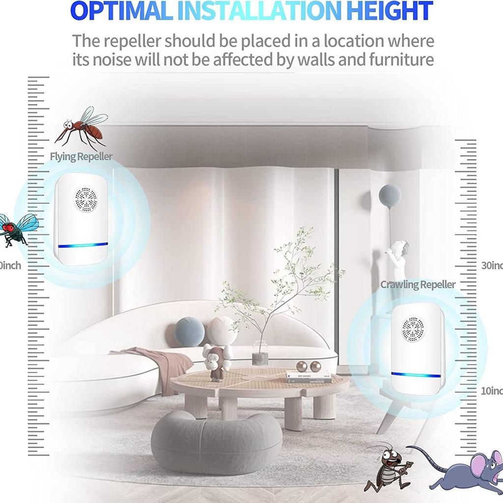 Ultrasonic Pest Repeller: Mosquito, Rodent, Insect, Cockroach Repeller and Mosquito Killer Lamp
