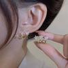 Gold Flower Ear Cuffs: Trendy Personality Earrings for Square & Round Faces