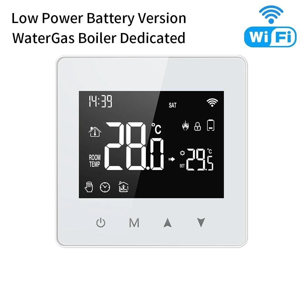 

WiFi Smart Thermostat Battery Powered Tuya Compatible with Alexa and Google Home for Gas Water Boiler Heating System