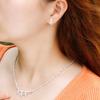 CWWZircons Gorgeous Cubic Zirconia Paved Fashion Pearl Party Wedding Necklace and Earrings Jewelry Sets for Women Accessory T637