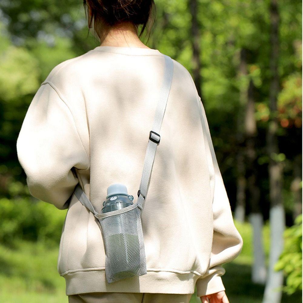 Mesh Crossbody Bag Mesh Water Cup Bag Cup Sleeve Pouch Water Bottle Holder  Hiking