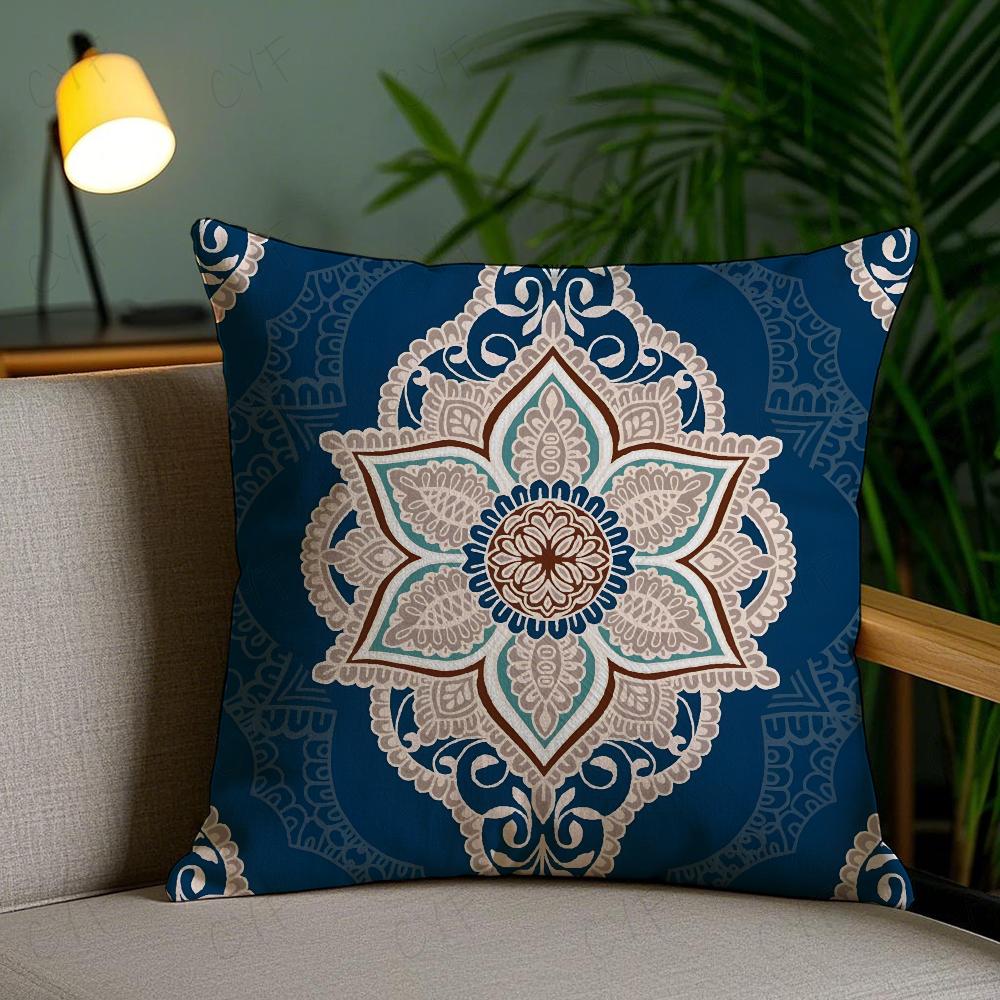 Badik Indonesien Batik Design Kissenbezug Milbenschutz Kissen Unsichtbarer Reißverschluss seidig kurzer Plüsch Sofakissenbezug