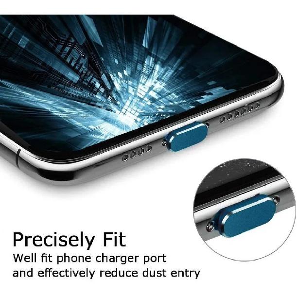 10-1Pcs Phone Charging Port Dust Plug with Cleaning Brush Set for IPhone 15 14 13 12 Pro Max 15 14Plus Samsung Xiaomi IOS Type C2