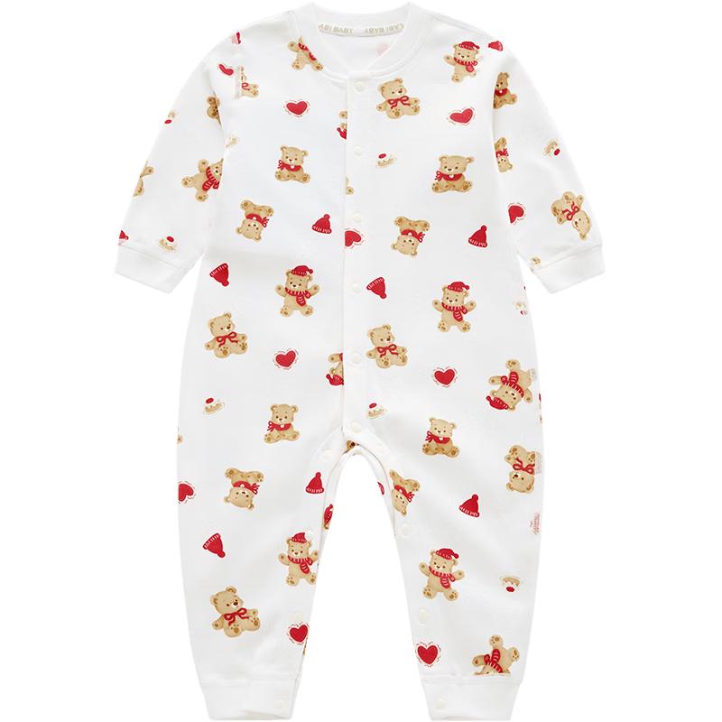 Rabbi Baby Festive Pure Cotton Long Sleeve Romper