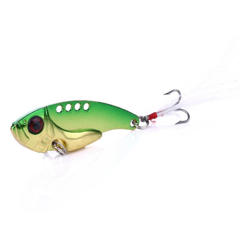 Metal FeatherVIBLuya Bait8Number Hook11G5.5CMBionic Fake Bait for Freshwater and Saltwater Fishing, Special for Bass and Red Sna