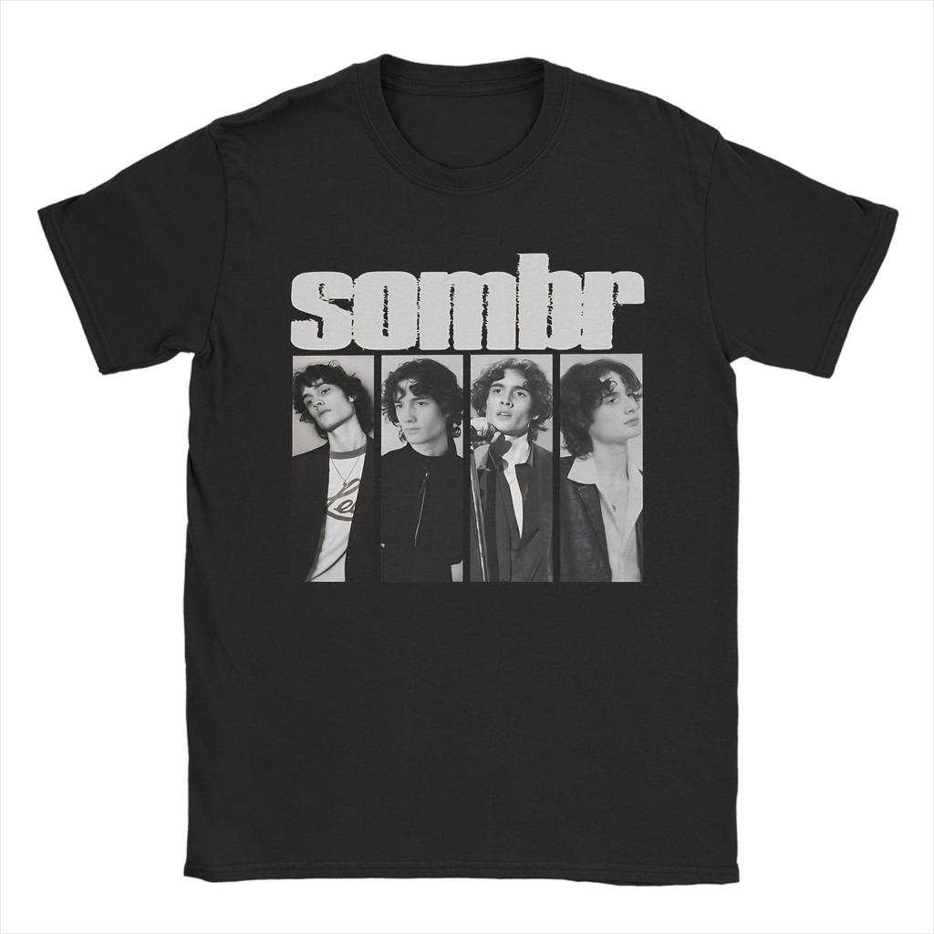 Sombr Log TShirts Men  Vintage 100 Cotton Tee Shirt O Neck Short Sleeve T Shirts Gift Idea Clothes