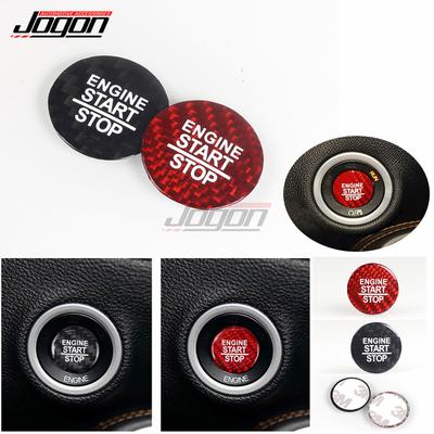 For Dodge Challenger SRT 2015- Carbon Fiber Car Engine Start Stop Button Switch Sequ Sticker Trim