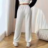 2025 Spring/Summer Girls' High-Waist Casual Sweatpants - Fashionable Solid Color Long Pants