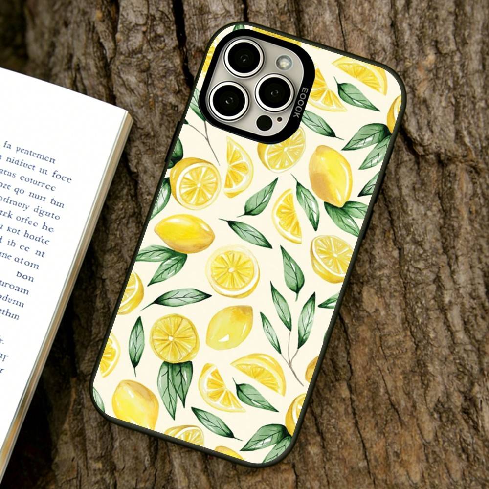 

Minimalist Lemon Phone Case For iPhone 17,16,15,14,13,12,11 Plus,Pro Max,XS,Colorful Silver Black Cover iPhone13