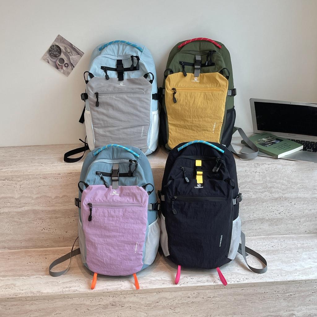 Schoolbag1011 new bag fashion contrasting color backpack women's outdoor travel mountaineering bag leisure trend school bag