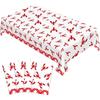 4Pcs Crawfish Tablecloth Birthday Party White and Red Crawfish Table Covers 51 x 86 Rectangle Lobster Table Cloth for Birthday Party Baby Shower