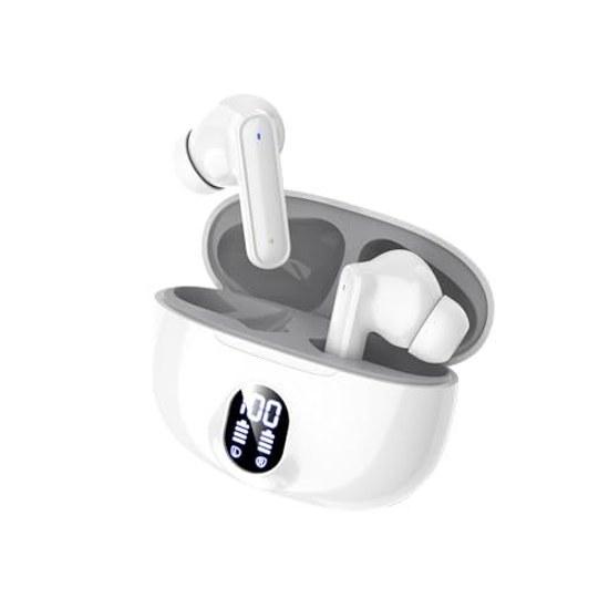 Bluetooth Earphones Wireless 2025 Model Hi-Fi Sound Quality Long Battery Life Microphone ENC Noise Cancelling LED Display Automatic Pairing Instant