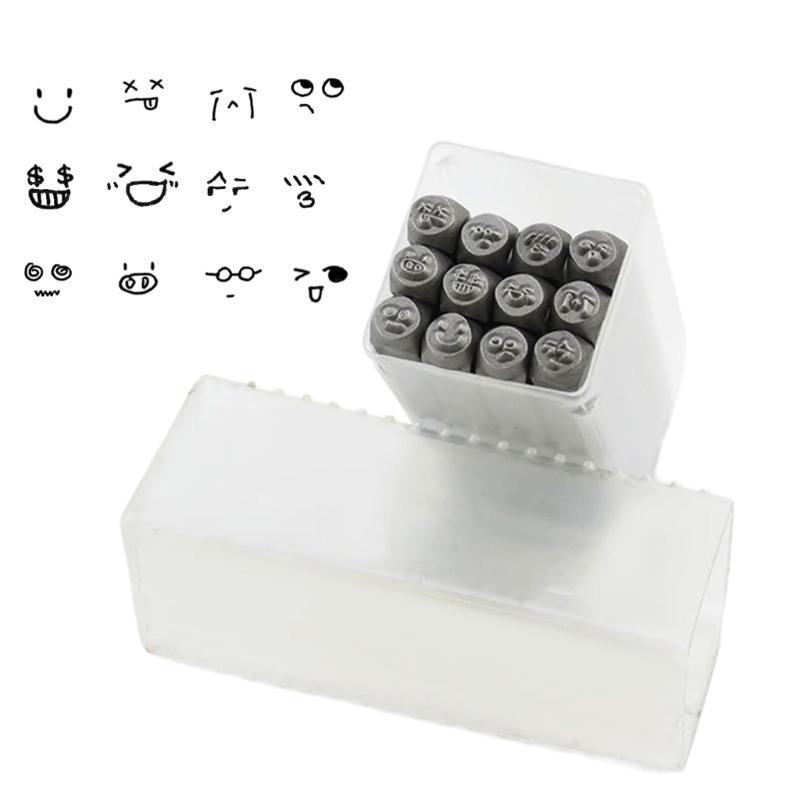 12-teiliges Metallstempel-Prägestempel-Set 1/8'' (3mm) Herz- und Tierstempel-Set Stempelwerkzeug zum Prägen von Metall, Leder, Holz