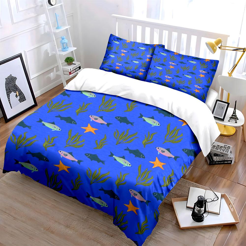 "Serene underwater dreamscape." Bedding sets Duvet covers Pillowcases(1* Duvet Cover 2* Pillowcases without duvet insert)