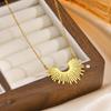 Fashion Sun Ray Pendent Necklace for Women Stainless Steel Chain Exquisite Necklaces Bohemian Necklaces Jewelry Gifts
