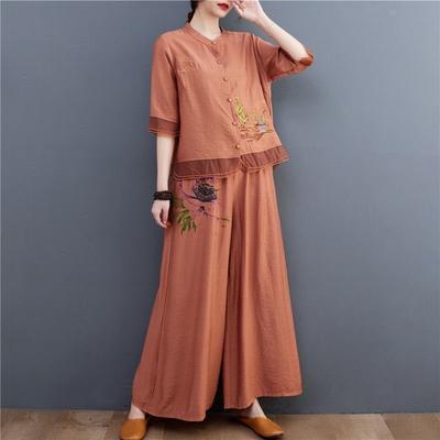Vintage Kleiderset Damen Atmungsaktive Sommerhose