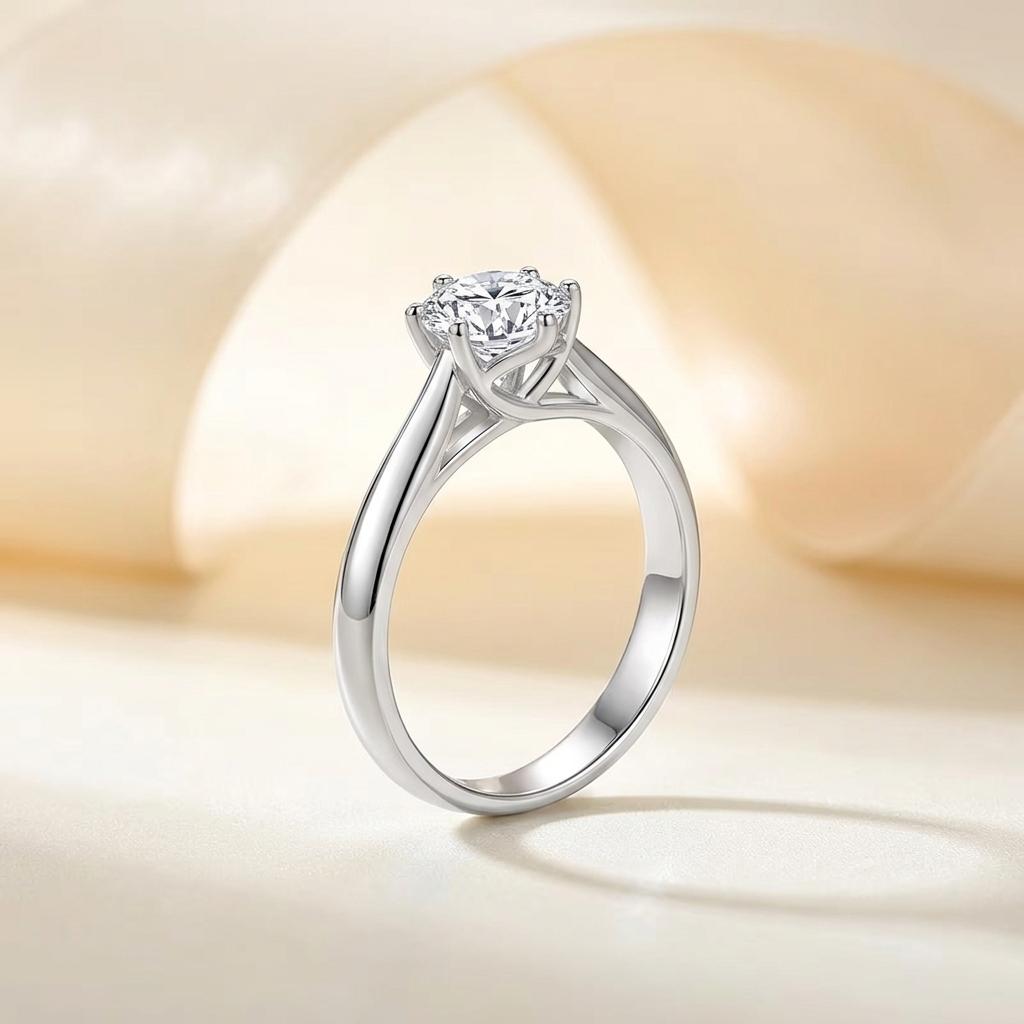 Moissanite Ring Diamond Sterling Silver 925 Rings Women Fashionable and Minimalist Design for Fine Jewelry Rings for Weddings