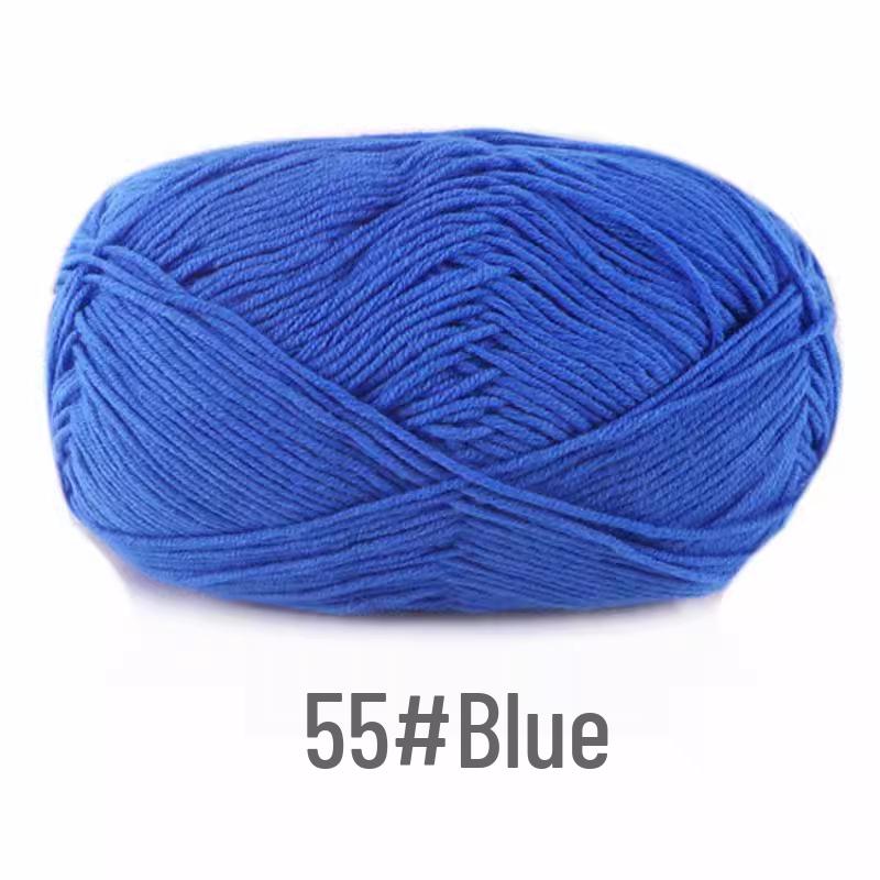 Gomitolo di Filato di Cotone Pettinato a 4 Capi per Lavorare all'Uncinetto Bambole, Coperte, Borse e Scarpe Pacchetto Materiali Fai da Te