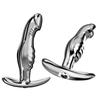 Elegante Butt Plug Metallico con Ingresso Posteriore in Lega di Alluminio