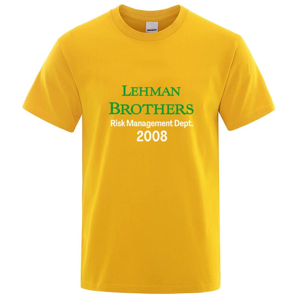 2025 Lehunisex Brothers Risk Unisexageunisext Departunisext Unisex High Quality Print Solid Color Short Sleeve TShirt Comfortable Casual Tops