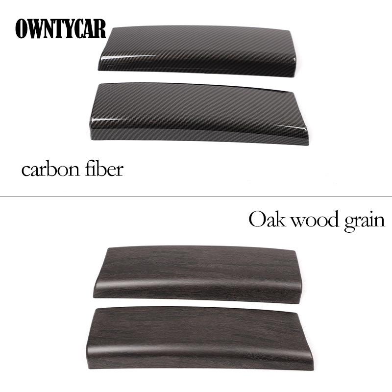 ABS Carbon Fiber/Oak Wood Grain Car Central Control Armrest Box Cover Trim For Mercedes-Benz B-Class GLA GLB CLC Car Accessories