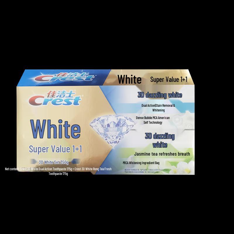 

Crest 3D White Dual-Action Stain Removal & Whitening Toothpaste