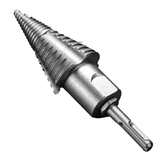 Holzspaltbohrer, 110mm Schwerlast-Holzspalter mit U-förmigem Anti-Rutsch-Gewinde, Kompatibel mit Hand-/Elektrobohrer zum Brennholzspalten 110MM round handle connecting rod