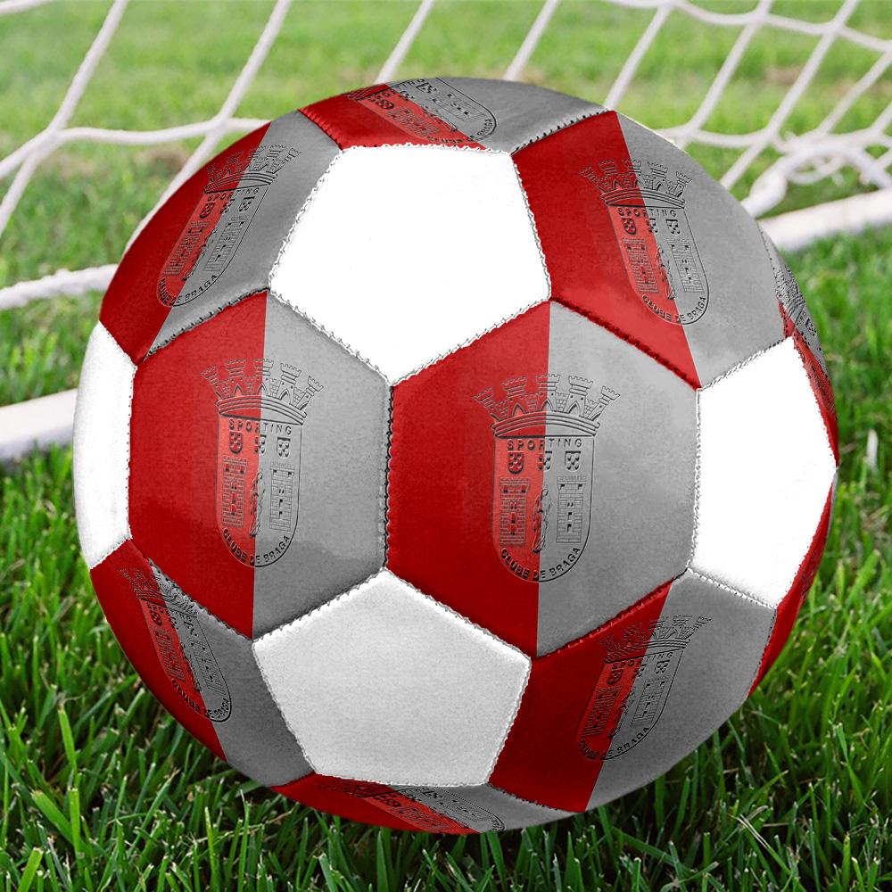 1PC SC Braga poster size 5 soccer ball PrahaIndoor Soccer Ball Colorful All Ages Machine Stitched PVC Competition Ready Durable High-Bounce